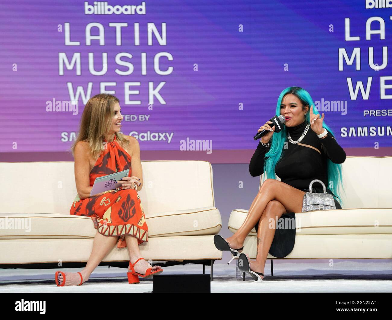 Karol g billboard latin music week hi-res stock photography and images