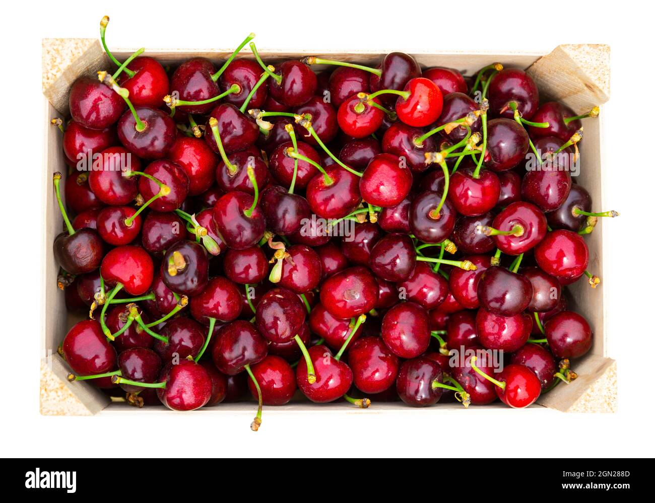 Boxes with cherry Stock Photo - Alamy