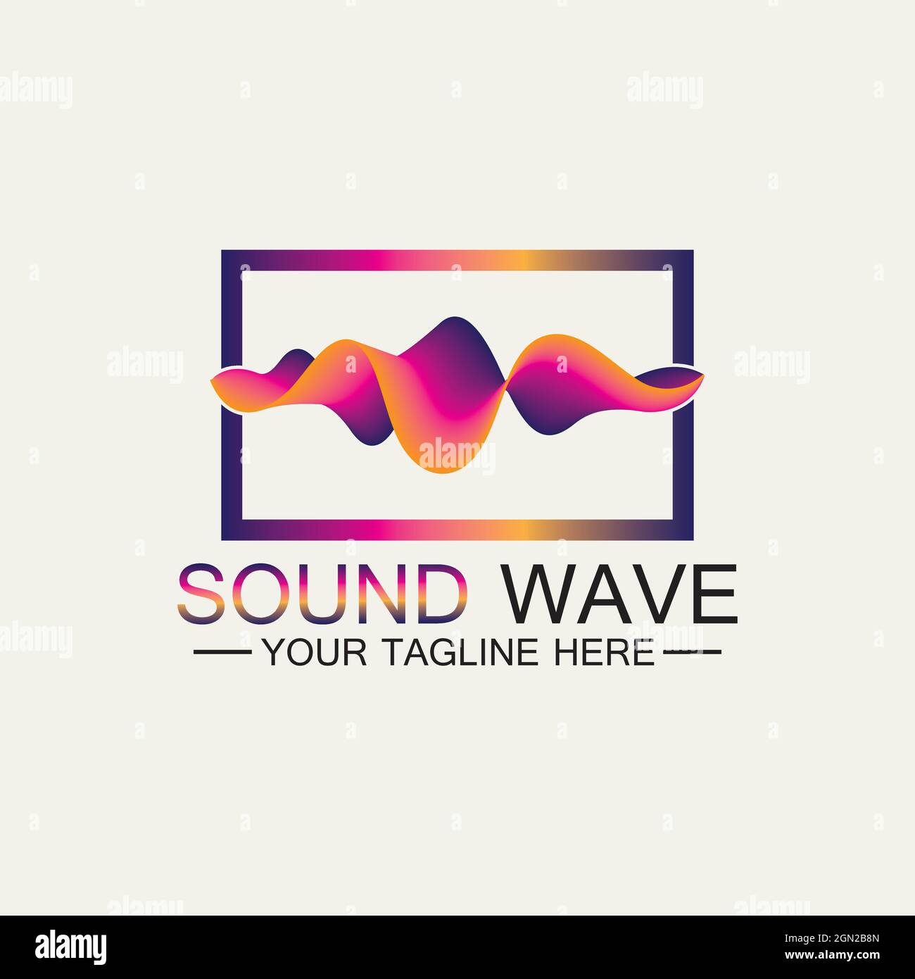 Multicolored abstract fluid sound wave logo Vector illustration design Stock Vector
