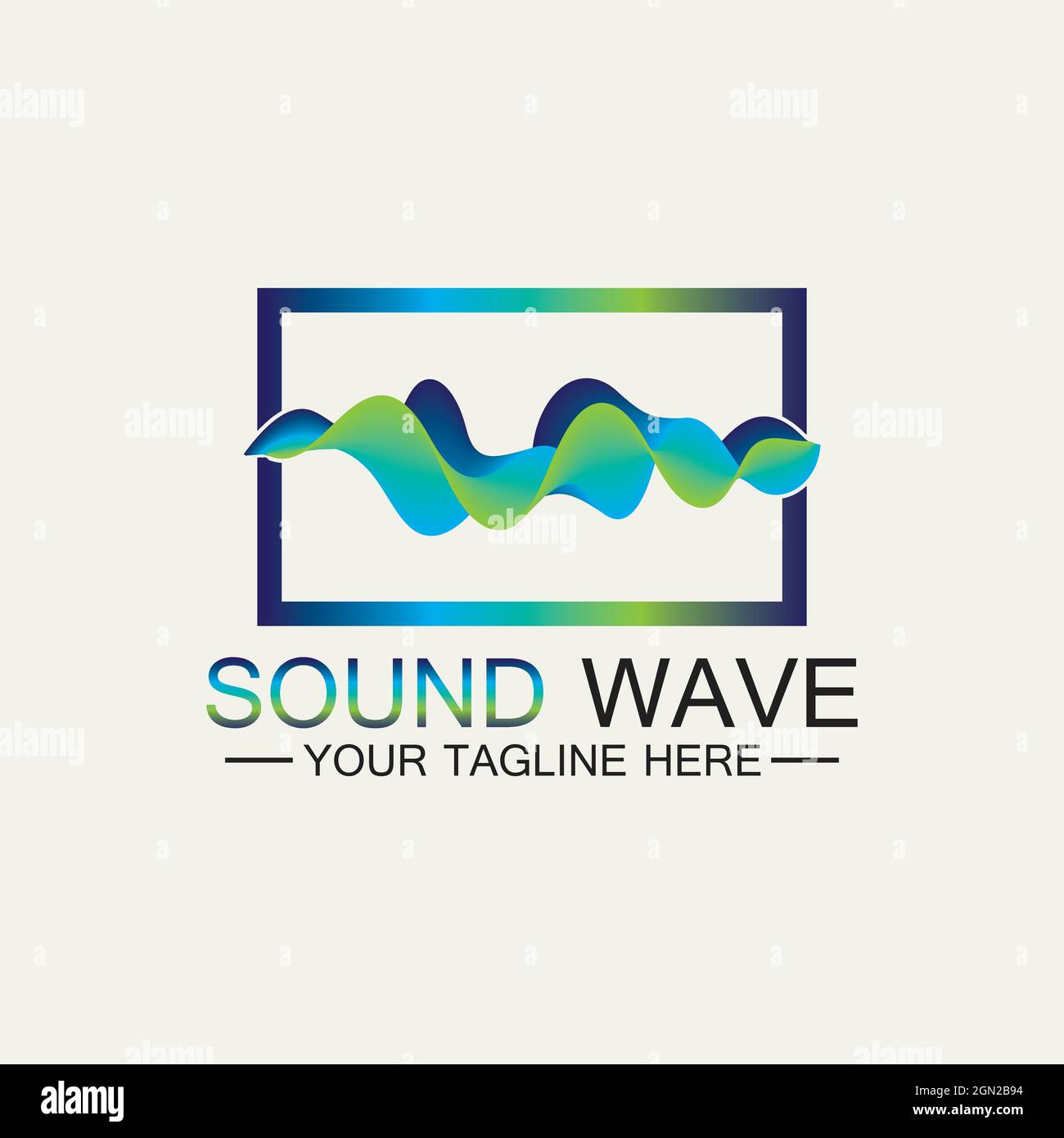 Multicolored abstract fluid sound wave logo Vector illustration design Stock Vector