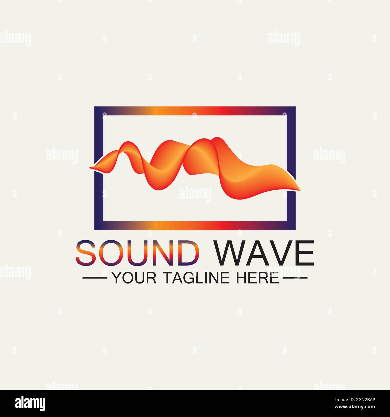 Multicolored abstract fluid sound wave logo Vector illustration design Stock Vector