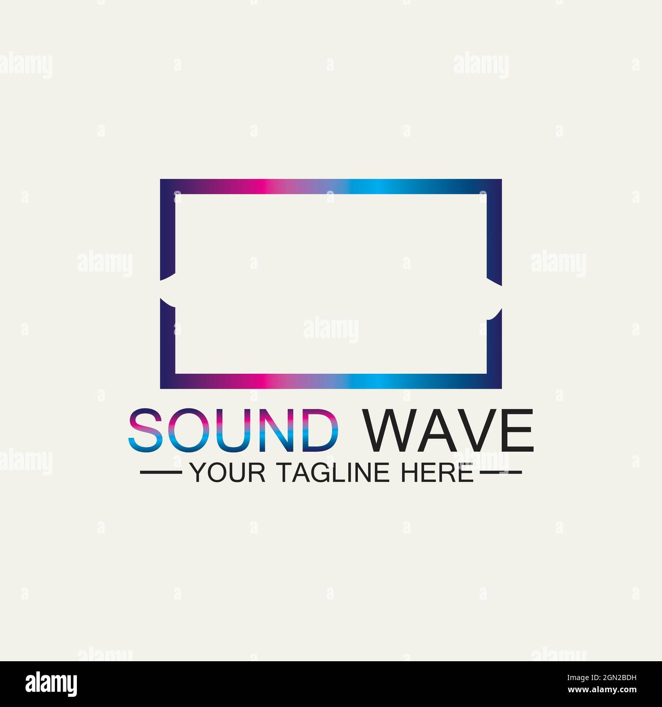 Multicolored abstract fluid sound wave logo Vector illustration design Stock Vector