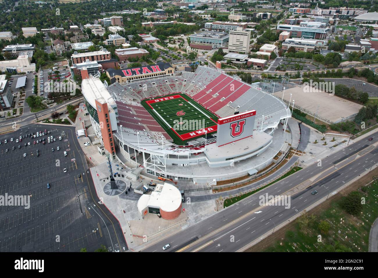 An Aerial View Of Rice Eccles Stadium On The Campus Of The University Of Utah Sunday Sept 5 2021 In Salt Lake City The Stadium Is The Home Of Th Stock Photo Alamy