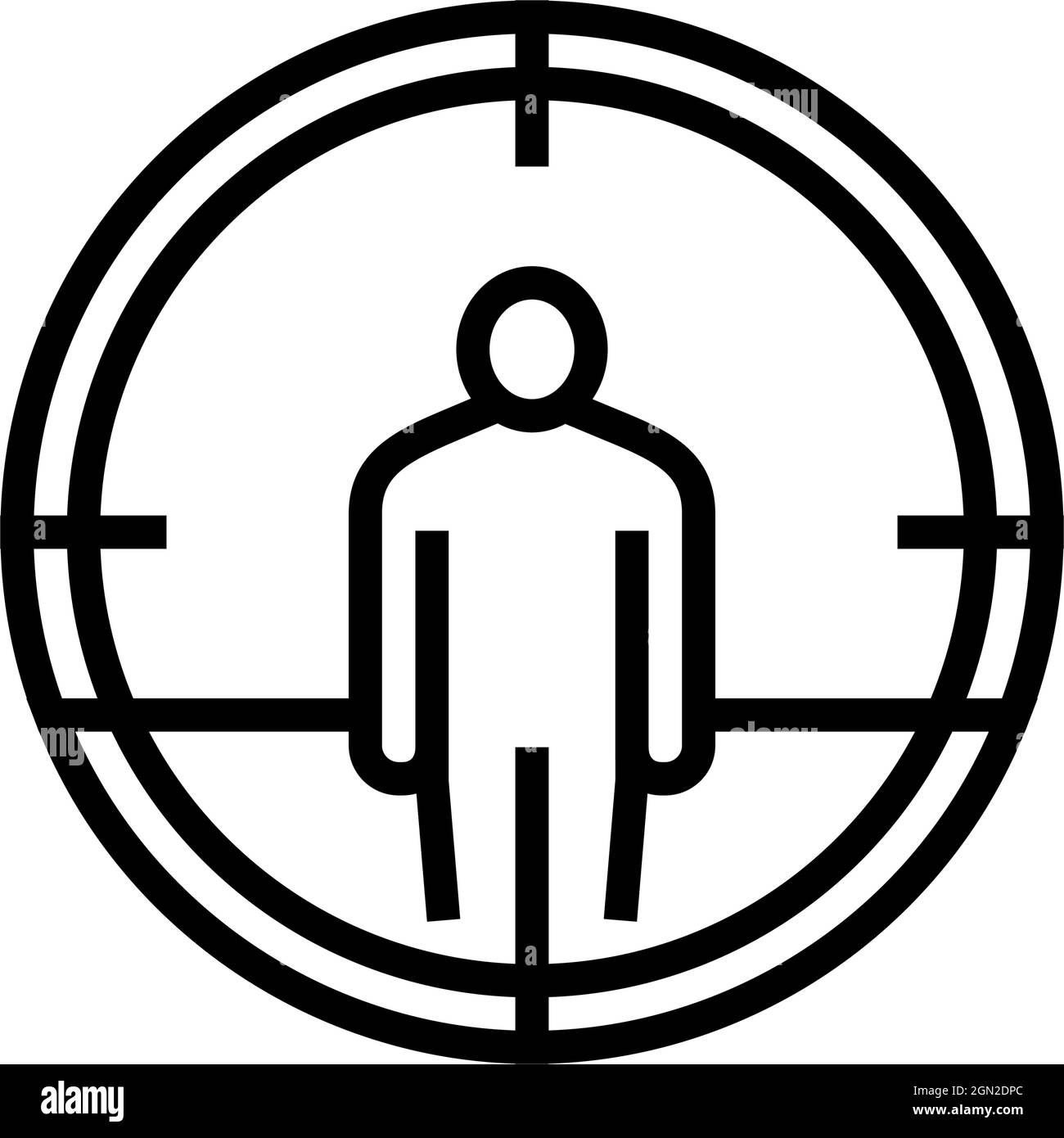 target kill line icon vector illustration Stock Vector Image & Art - Alamy