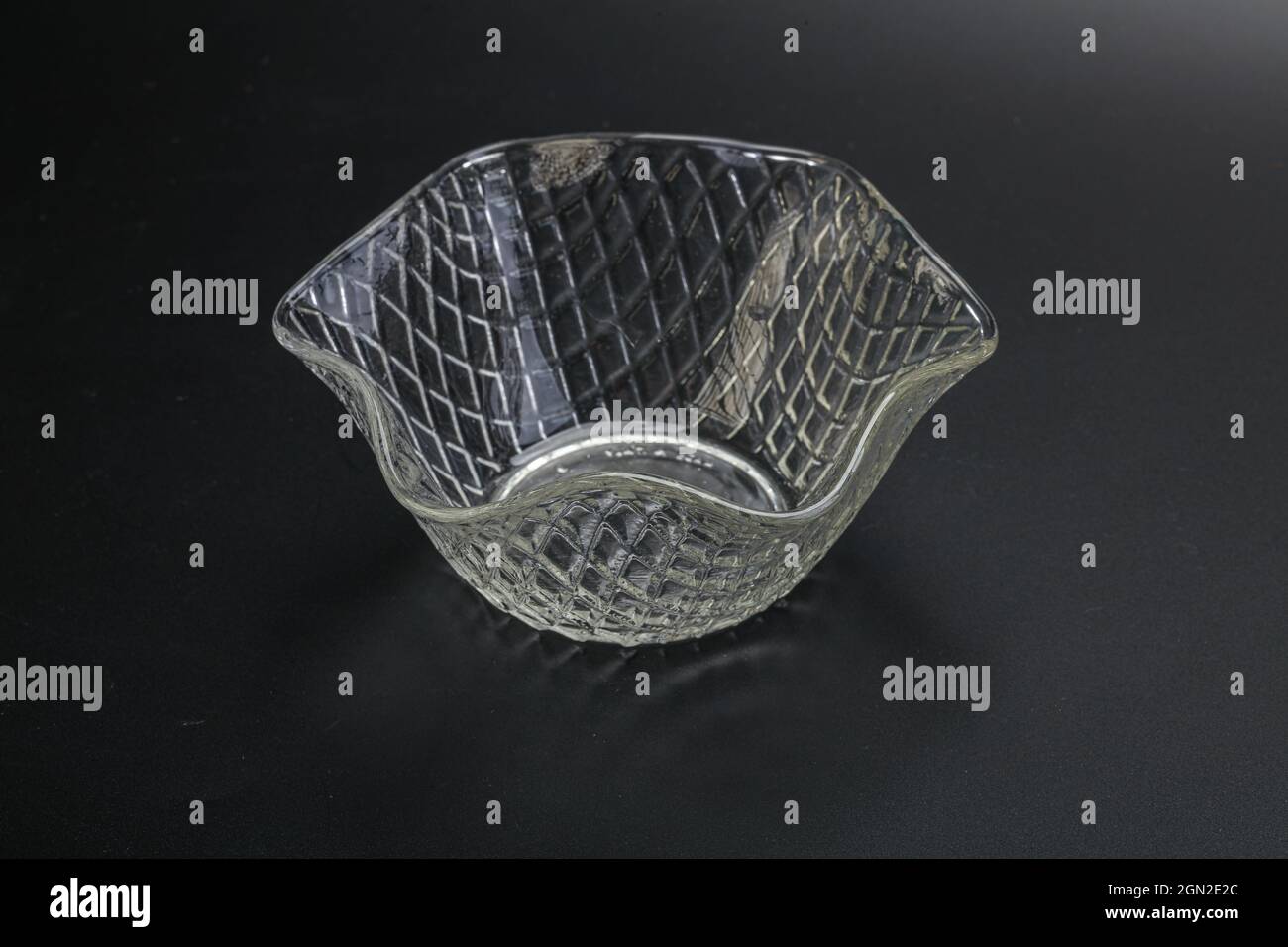 Epmty glass bowl for kitchen isolated bsckground Stock Photo