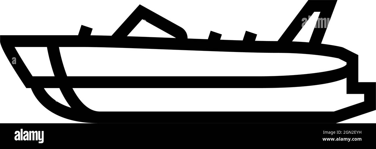 deck boat line icon vector illustration Stock Vector Image & Art Alamy