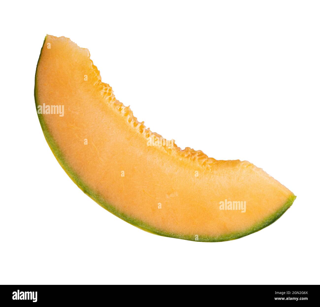 Fresh ripe melon on white background. Clipping path Stock Photo