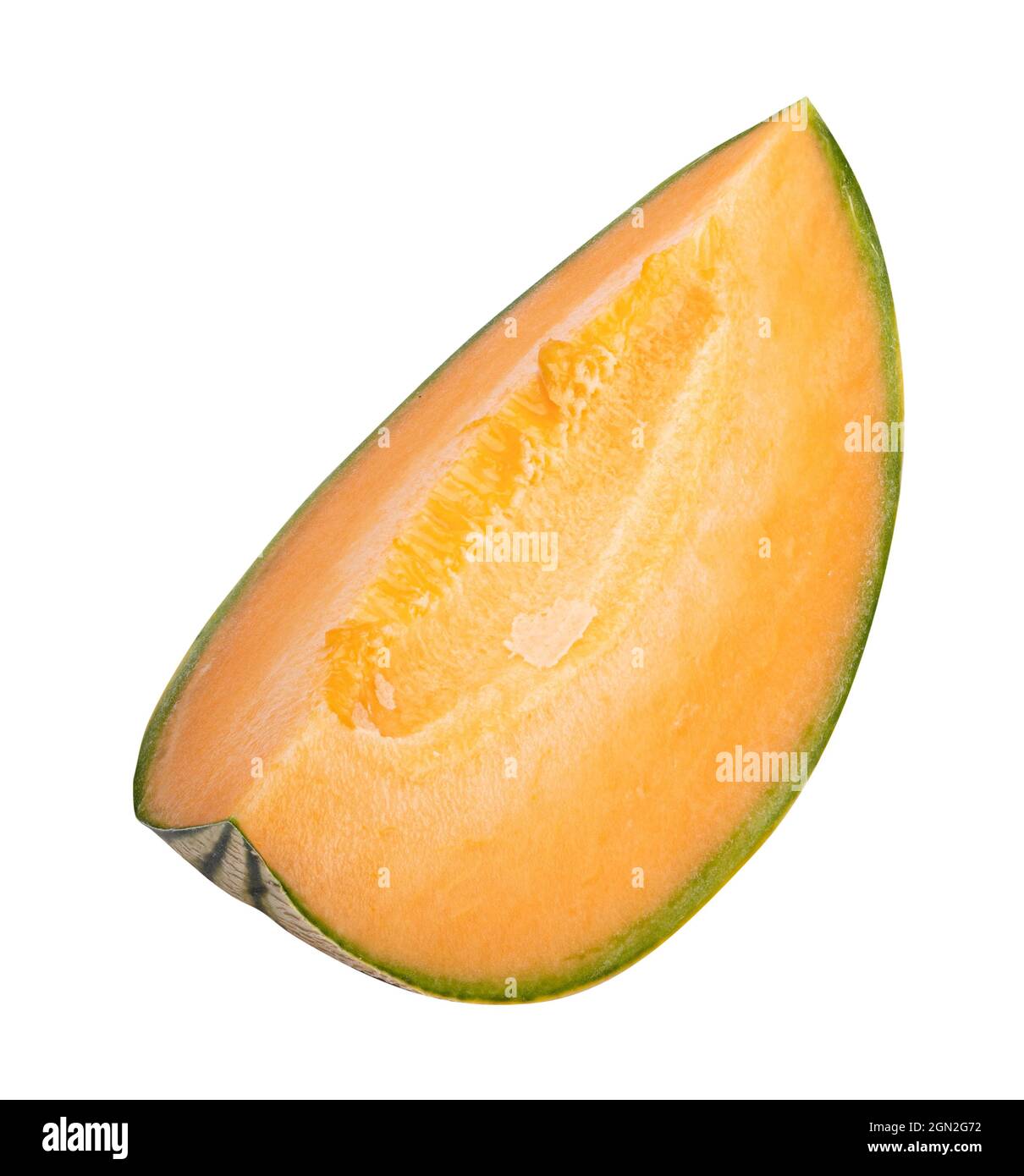 Fresh ripe melon on white background. Clipping path Stock Photo