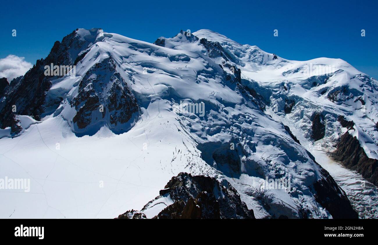 French Alps from the viewpoint of the Aiguille du Midi Stock Photo - Alamy