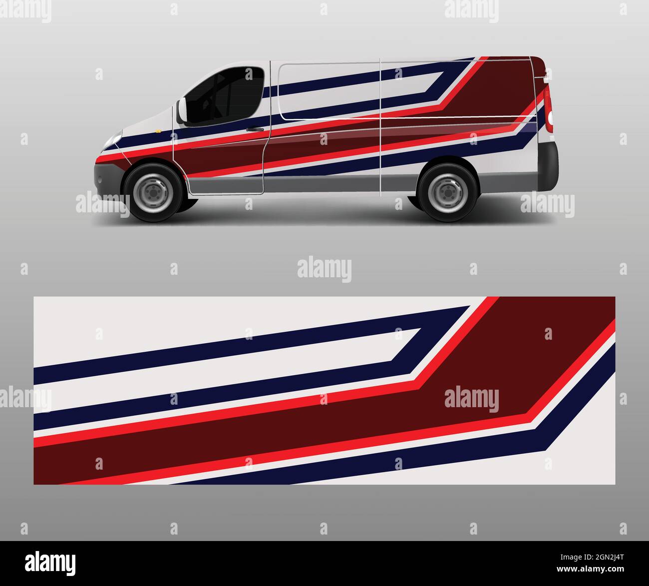 cargo van wrap vector, Graphic abstract stripe designs for wrap