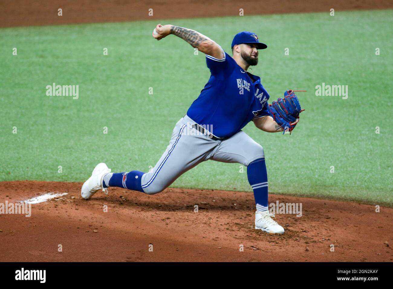 St. Petersburg, FL. USA; Toronto Blue Jays starting pitcher Alek Manoah