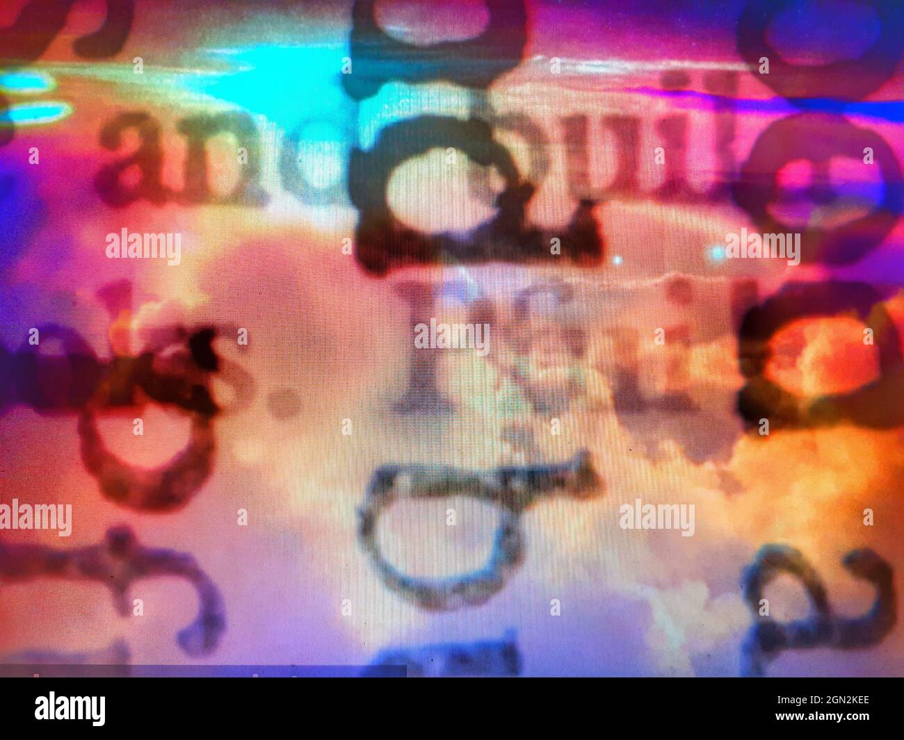 Words, collage. Stock Photo