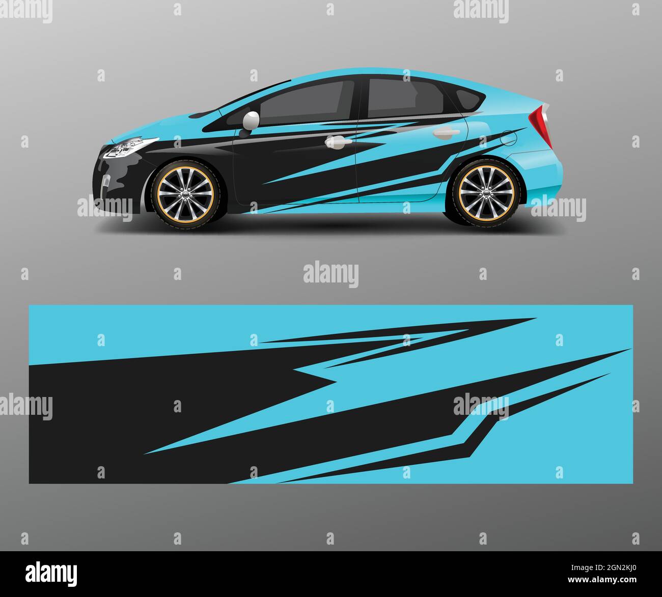 Car wrap decal design vector. Graphic abstract racing designs for ...