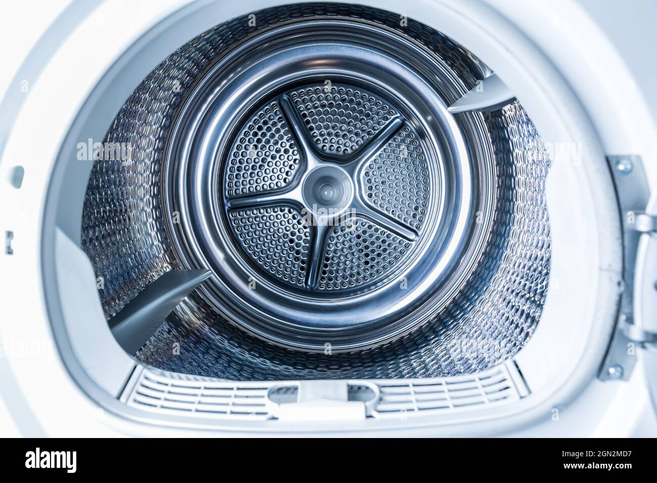 Inside of tumble dryer - new generation of dryer,  household concept Stock Photo