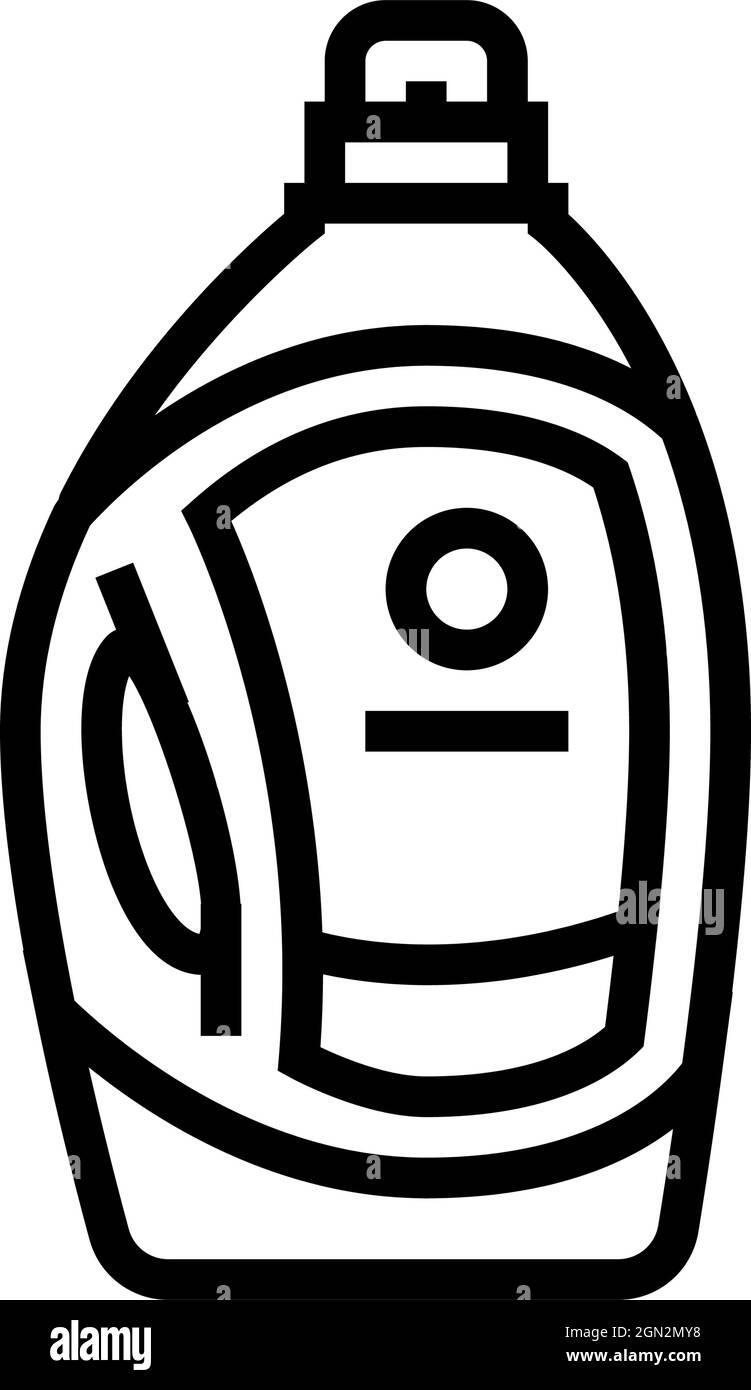 liquid detergent bottle line icon vector illustration Stock Vector ...