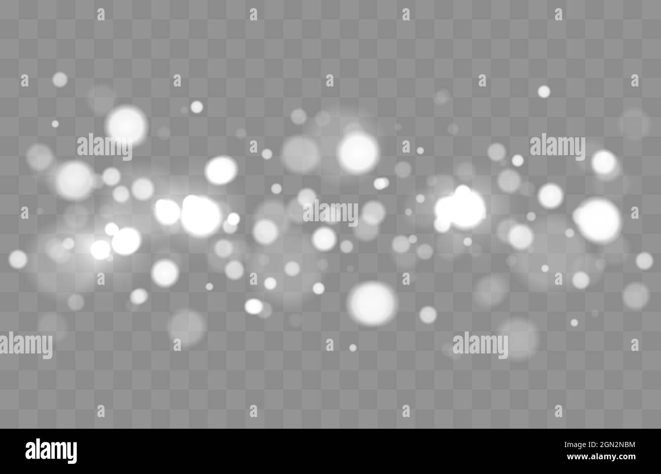 Shining bokeh isolated on transparent background. Bokeh lights with ...