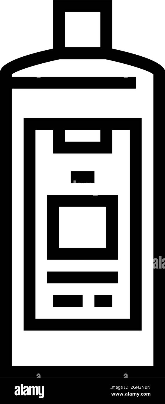 color safe detergent line icon vector illustration Stock Vector Image