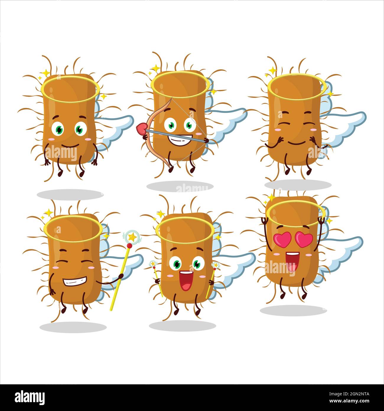 Nidovirales cartoon designs as a cute angel character. Vector