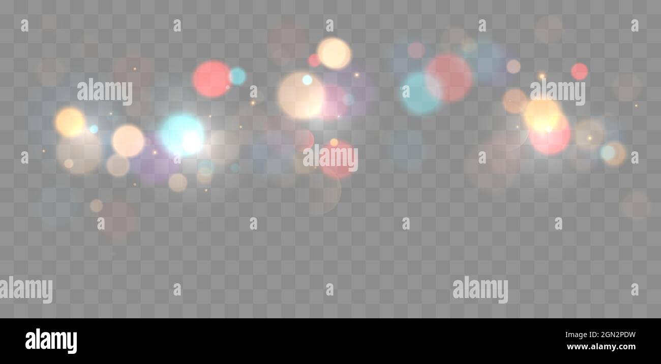 Colorful bokeh lights background. Blurred circle shapes. Vector ...