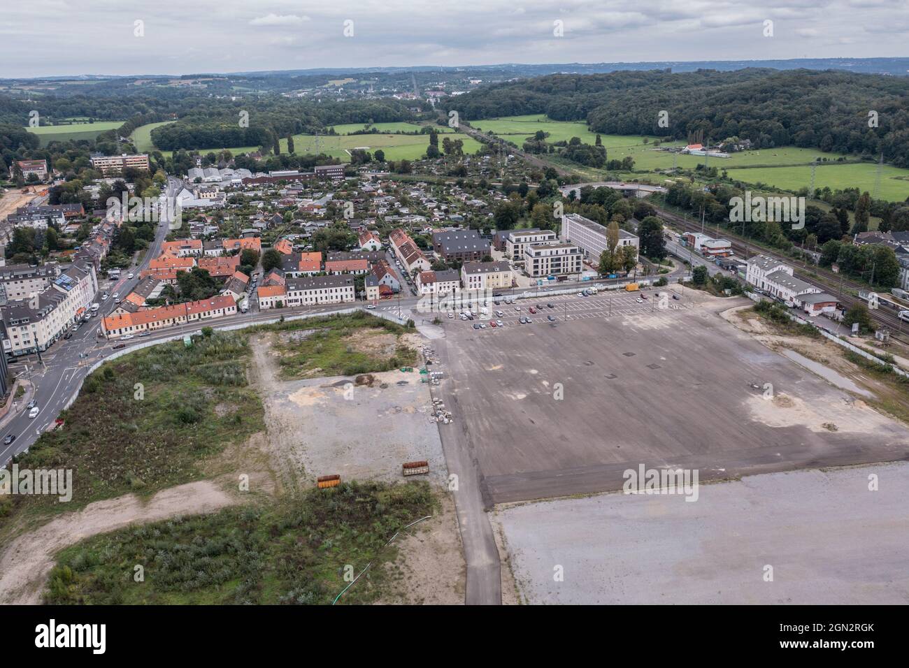 Gerresheim, Stadteil von Düsseldorf. Auf dem Gelände der ehemaligen Gerresheimer Glashütte sollen jetzt Wohnungen gebaut werden. Stock Photo