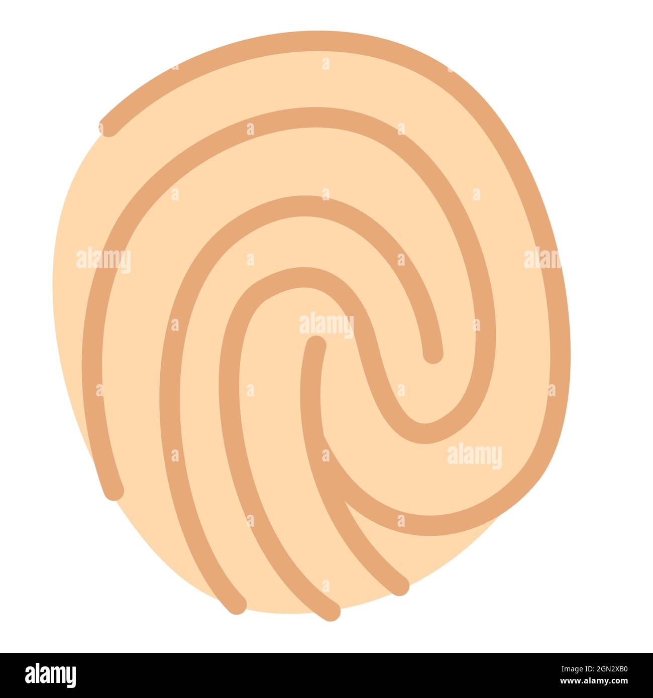 fingermark fingerprint single isolated icon with flat style vector ...