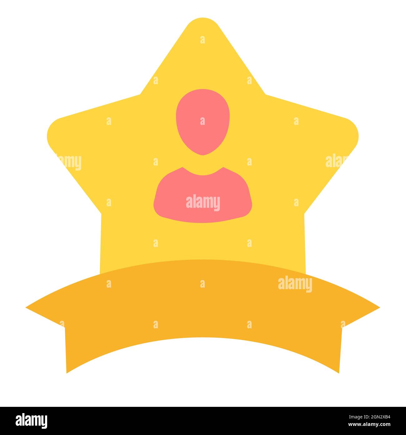 reputation star talent rating single isolated icon with flat style ...