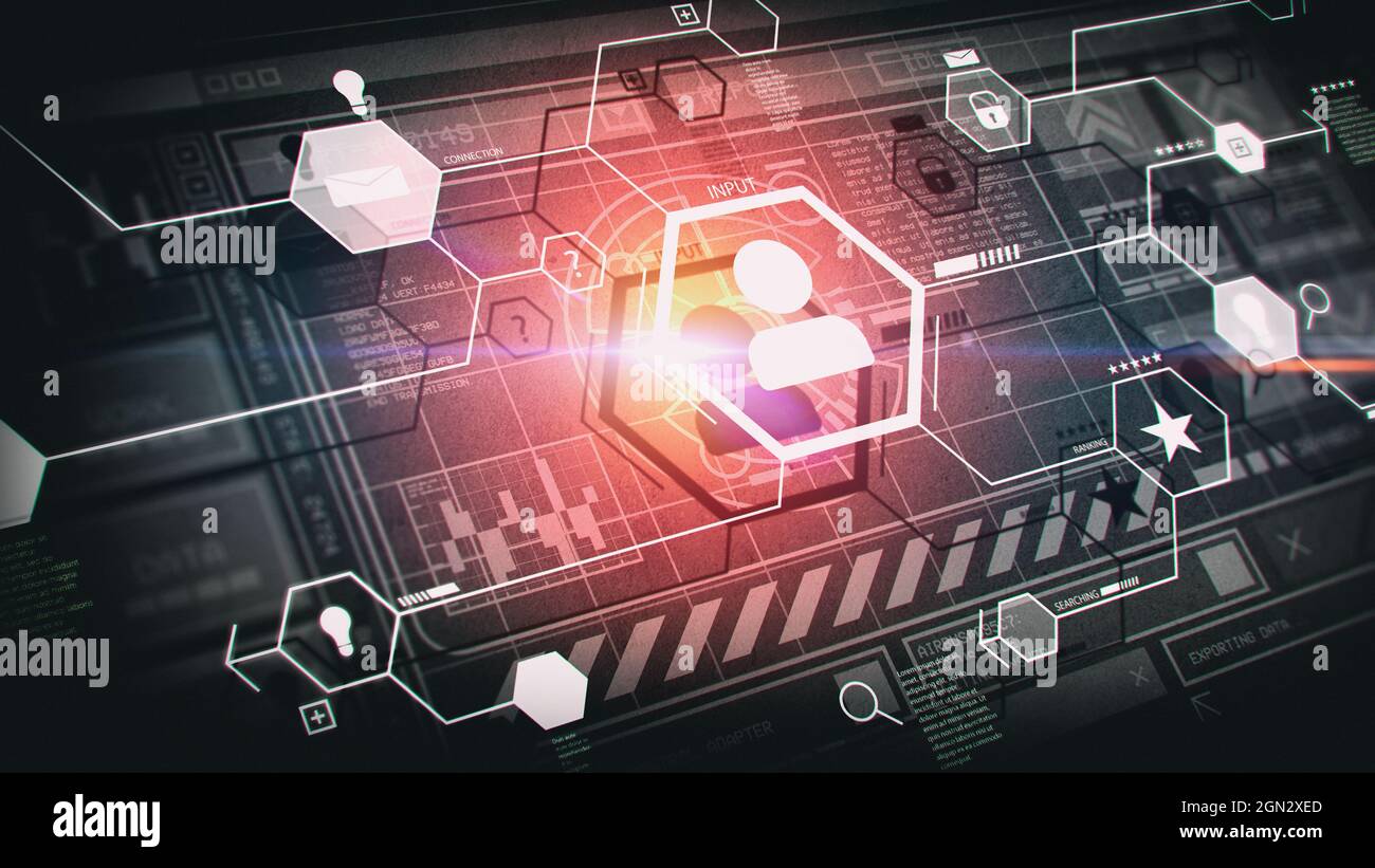 Hyper personalization Concept. Innovative Technologies. Mixed Illustration. Stock Photo