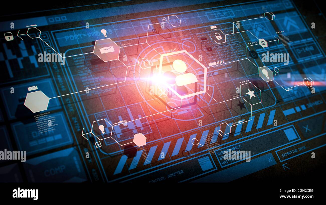 Hyper personalization Concept. Innovative Technologies. Mixed Illustration. Stock Photo