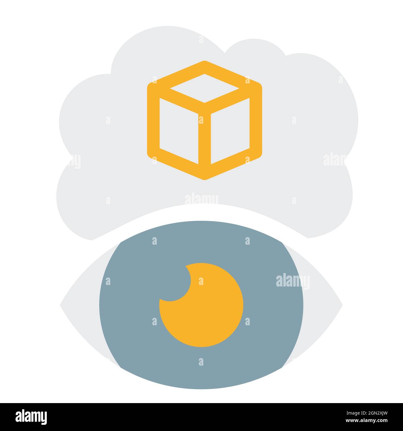visualize see imagine vision single isolated icon with flat style ...