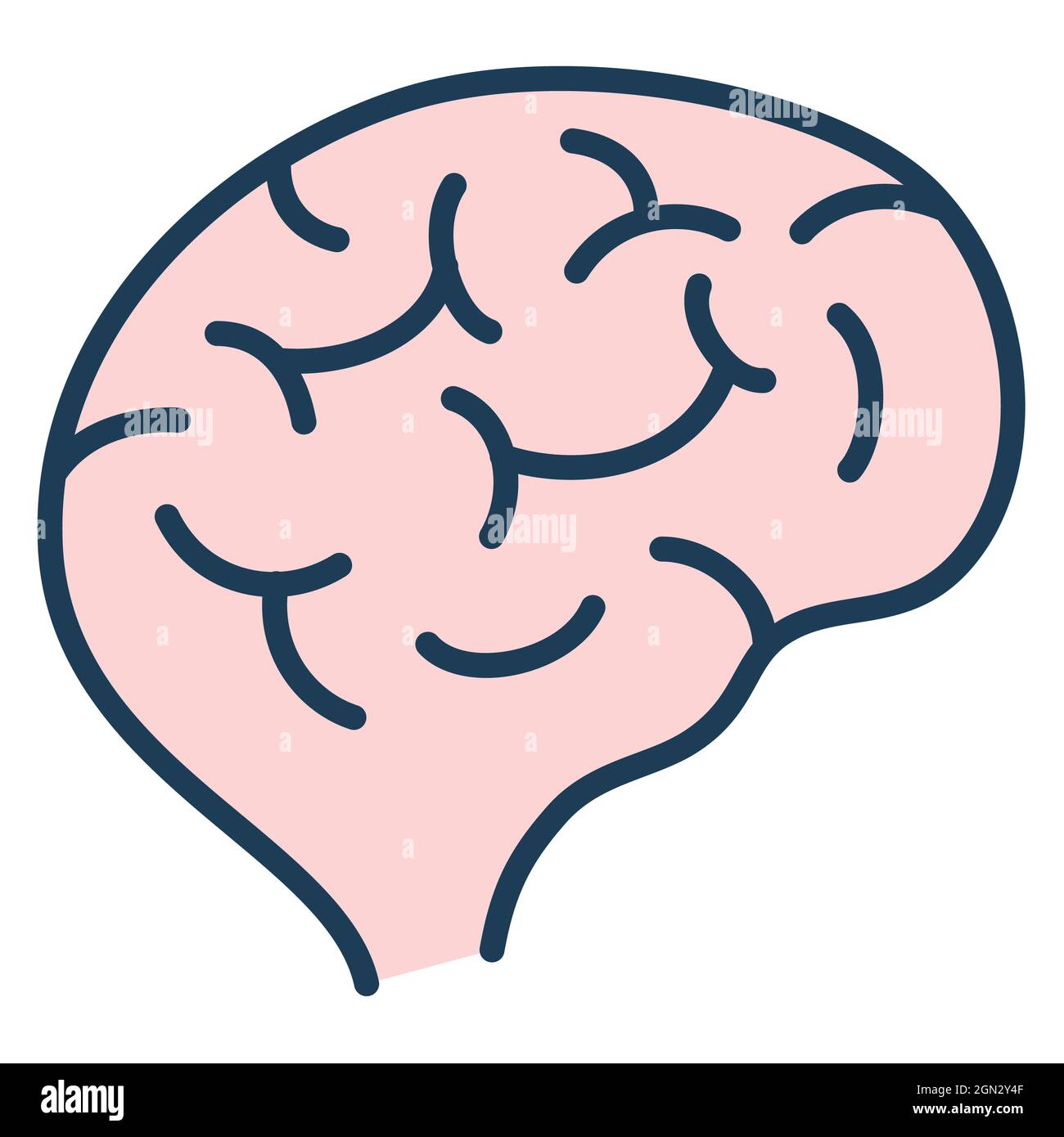 brain intelligence mind single isolated icon with filled line style ...