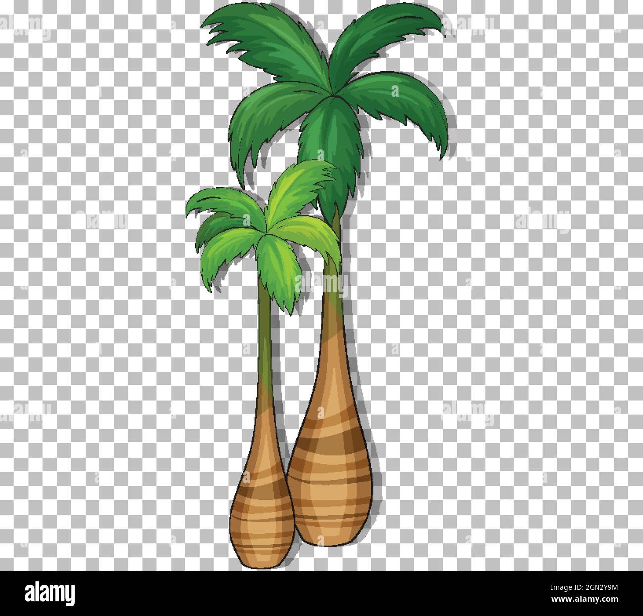 Palm tree on transparent background illustration Stock Vector Image ...