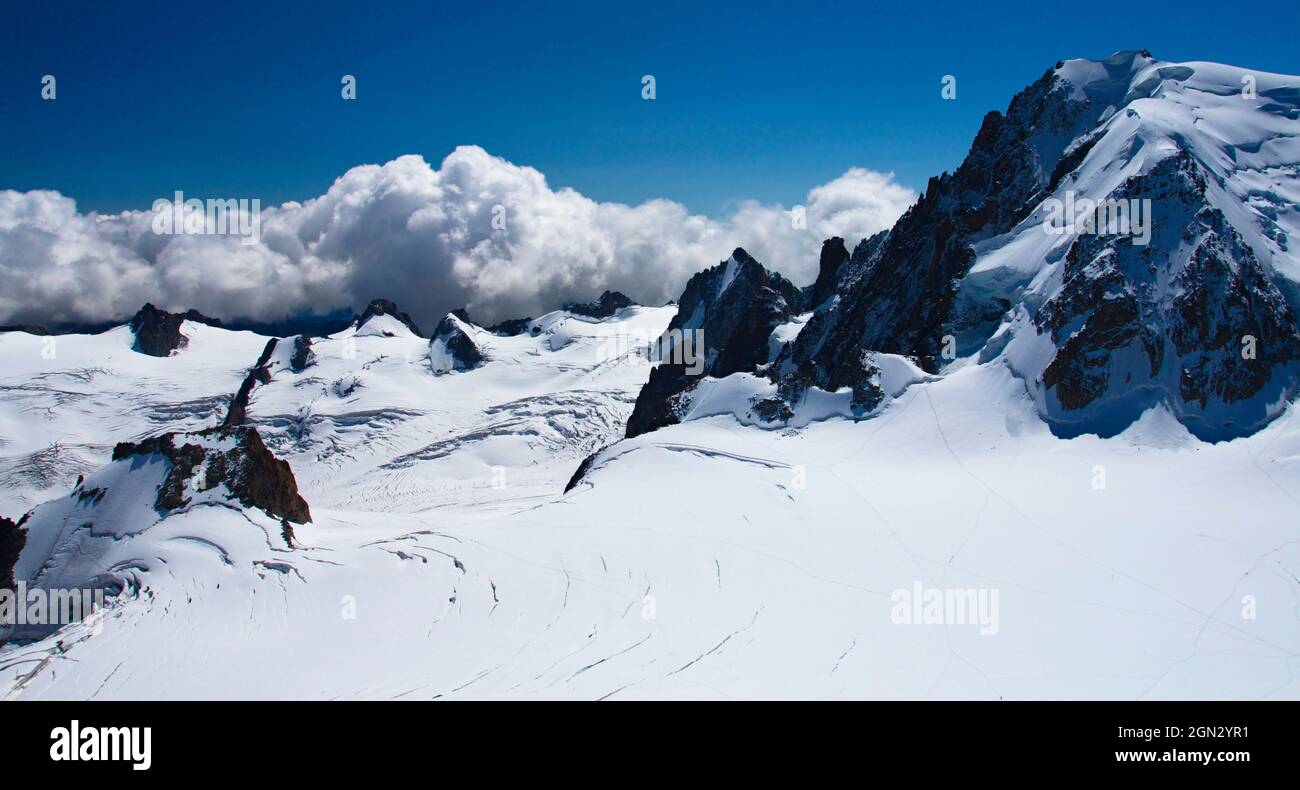 French Alps from the viewpoint of the Aiguille du Midi Stock Photo - Alamy