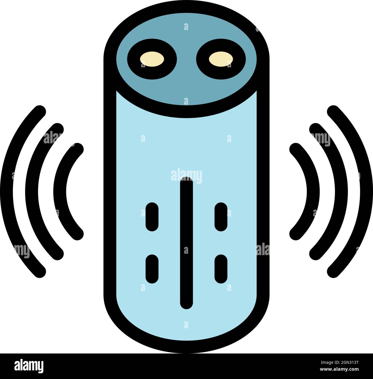 Loud smart speaker icon. Outline loud smart speaker vector icon color flat  isolated Stock Vector Image & Art - Alamy