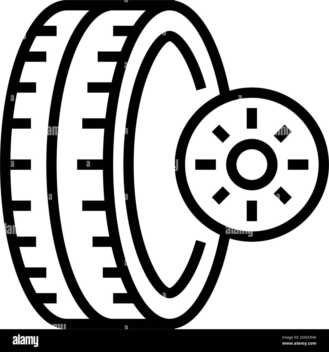 summer season tires line icon vector illustration Stock Vector Image