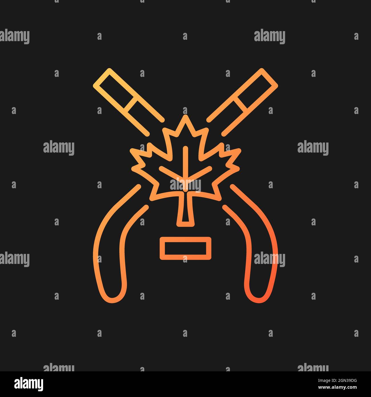 Ice hockey gradient vector icon for dark theme Stock Vector Image & Art ...