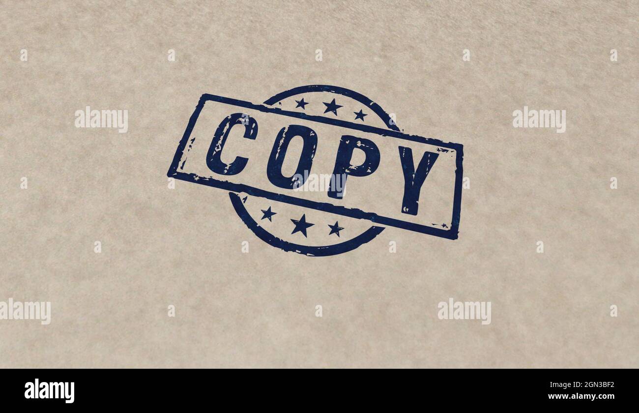 Copy stamp icons in few color versions. Reproduction and duplicate ...