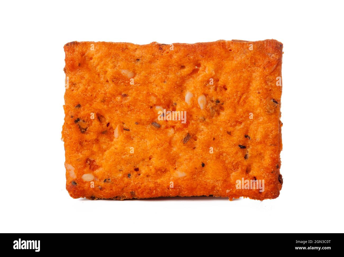 Dried bread crisps isolated on white background Stock Photo