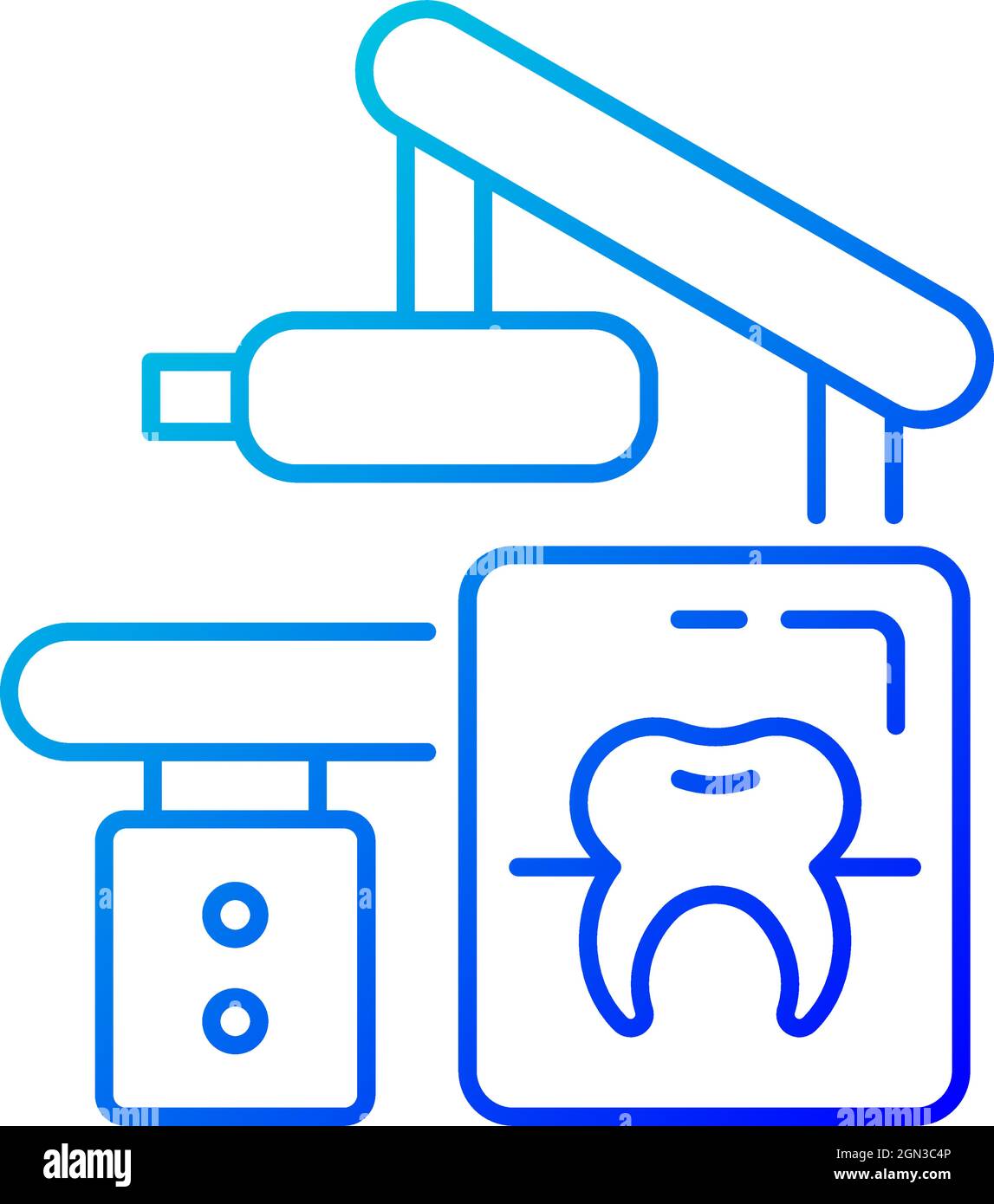 Dental x-ray equipment gradient linear vector icon Stock Vector Image ...