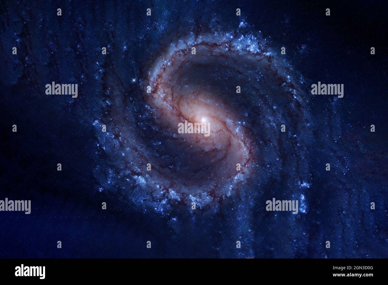 Beautiful spiral galaxy. Elements of this image were furnished by NASA. Stock Photo