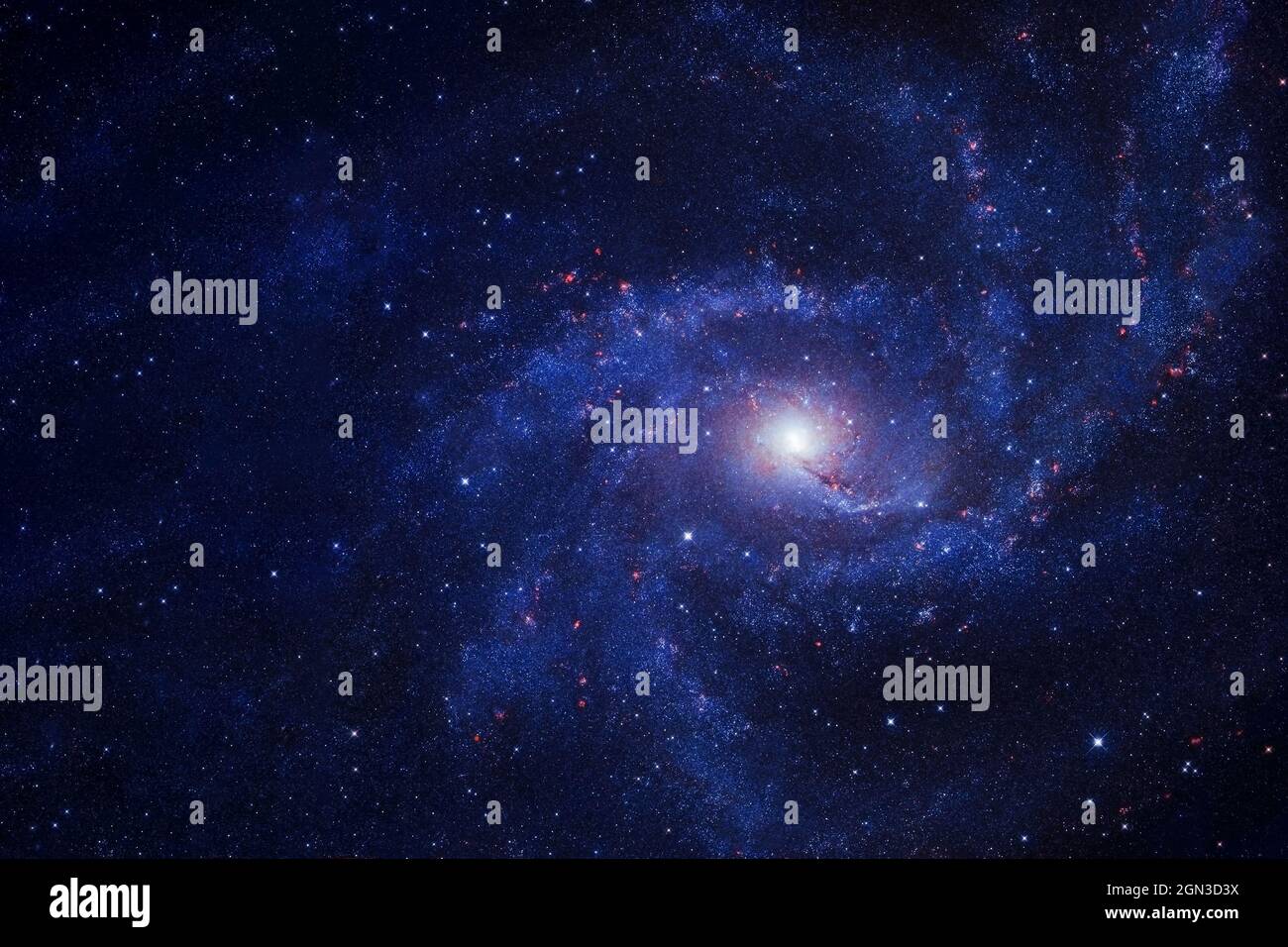 Beautiful spiral galaxy. Elements of this image were furnished by NASA. Stock Photo