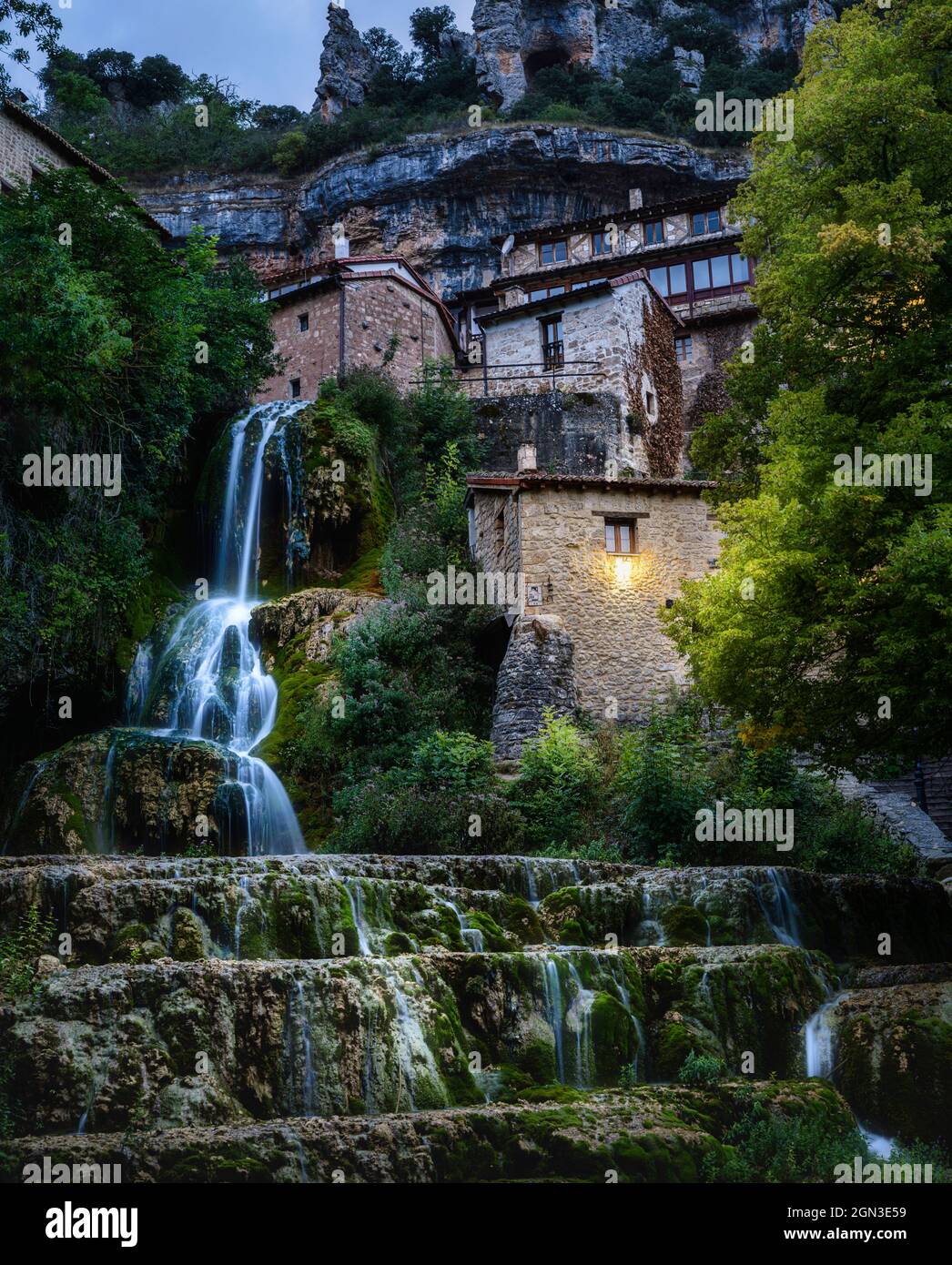 Orbaneja del Castillo, Burgos province, Spain Stock Photo