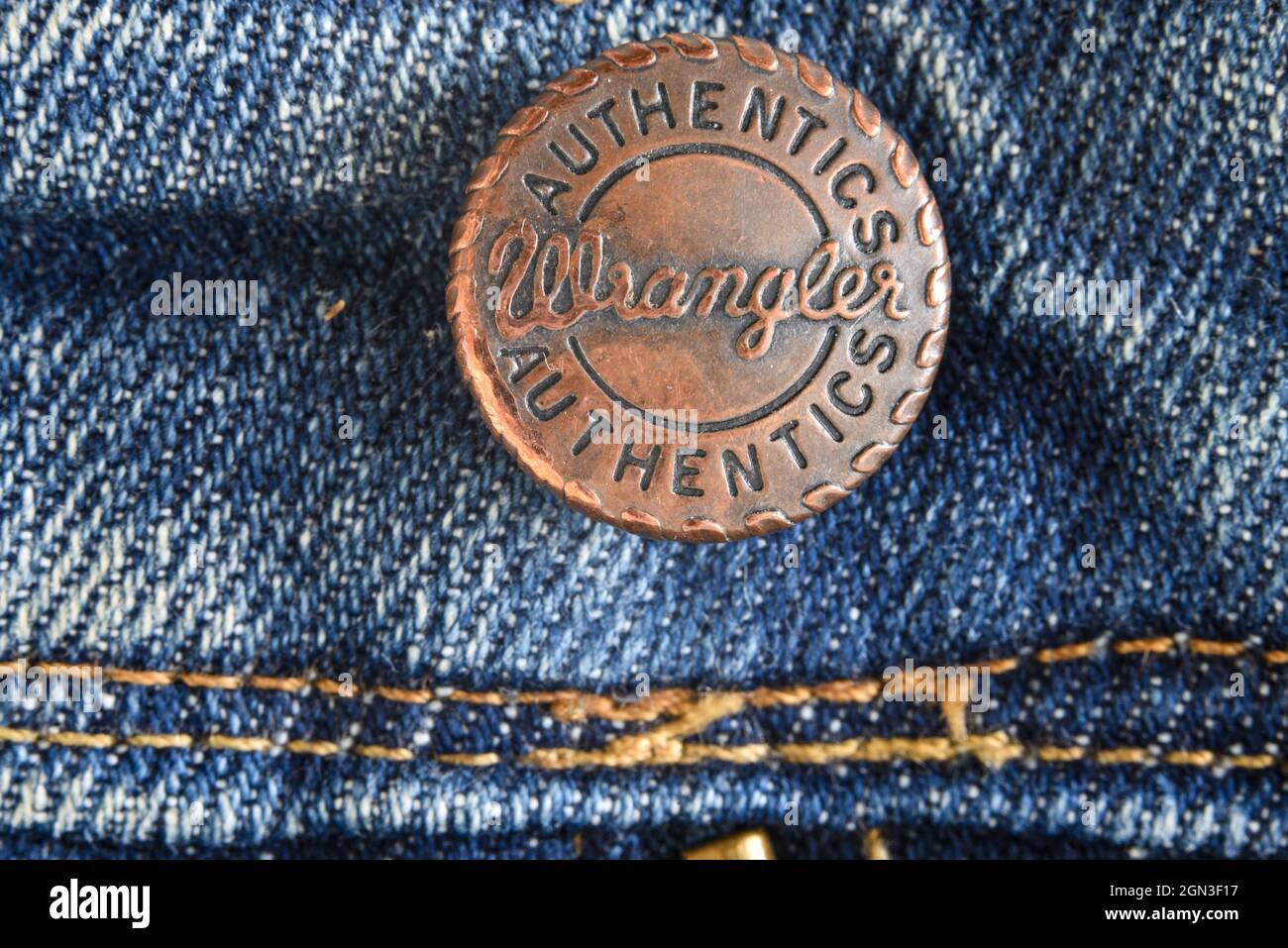 Den Helder, the Netherlands. September 2021. Close up of the buttons on a  pair of jeans. High quality photo Stock Photo - Alamy