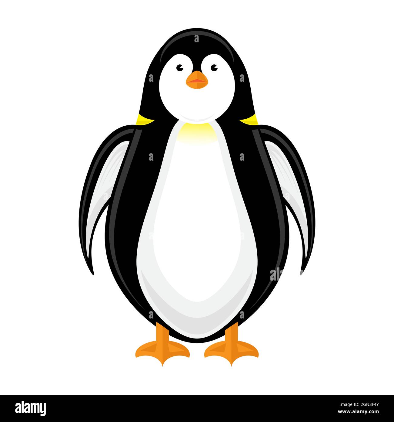 Cute Penguin Icon Isolated on White Background Stock Vector