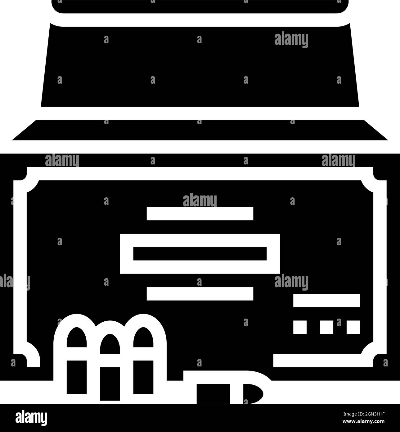 ammunition gun accessory glyph icon vector illustration Stock Vector ...
