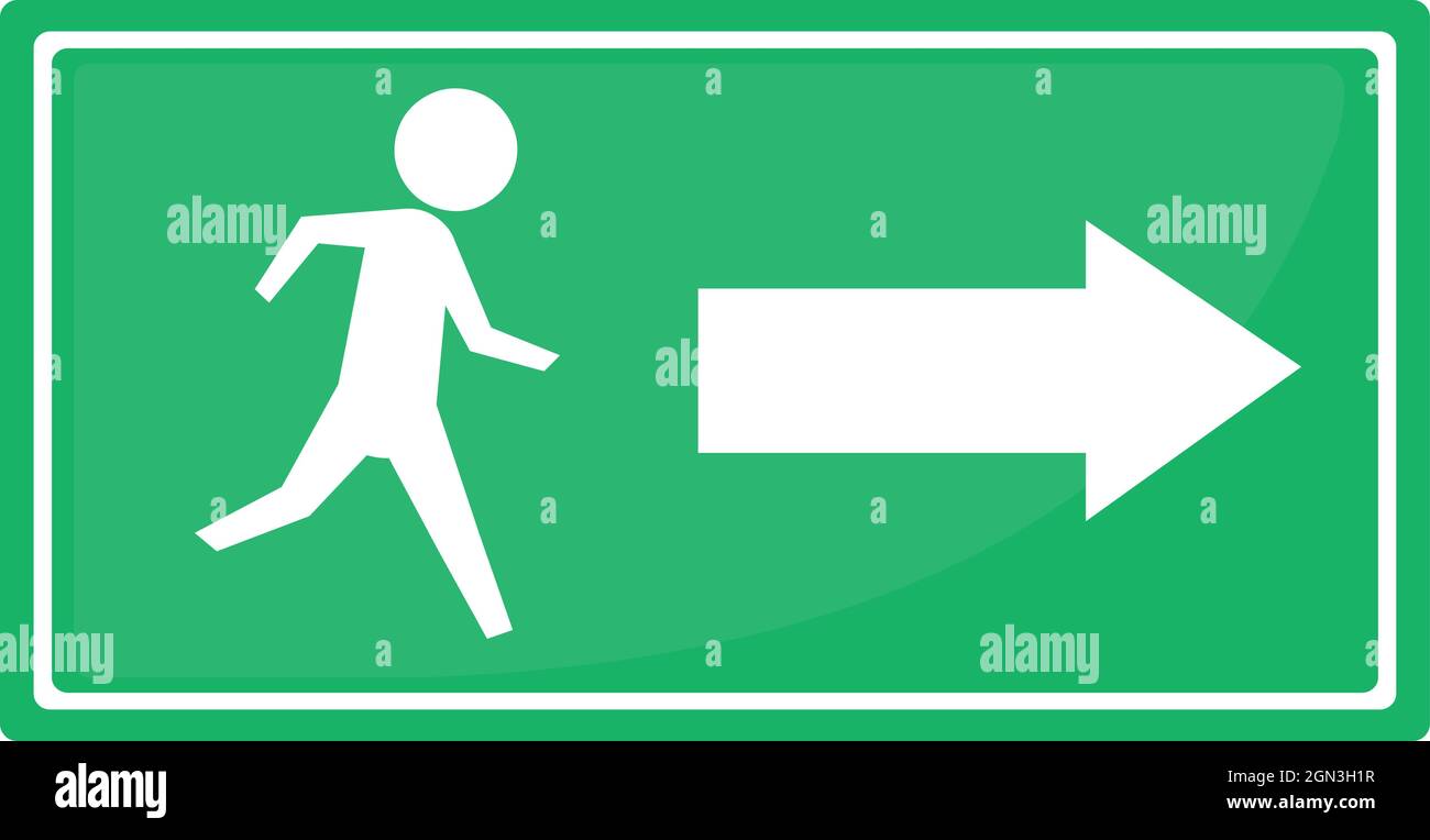 Vector illustration of emergency exit signage Stock Vector