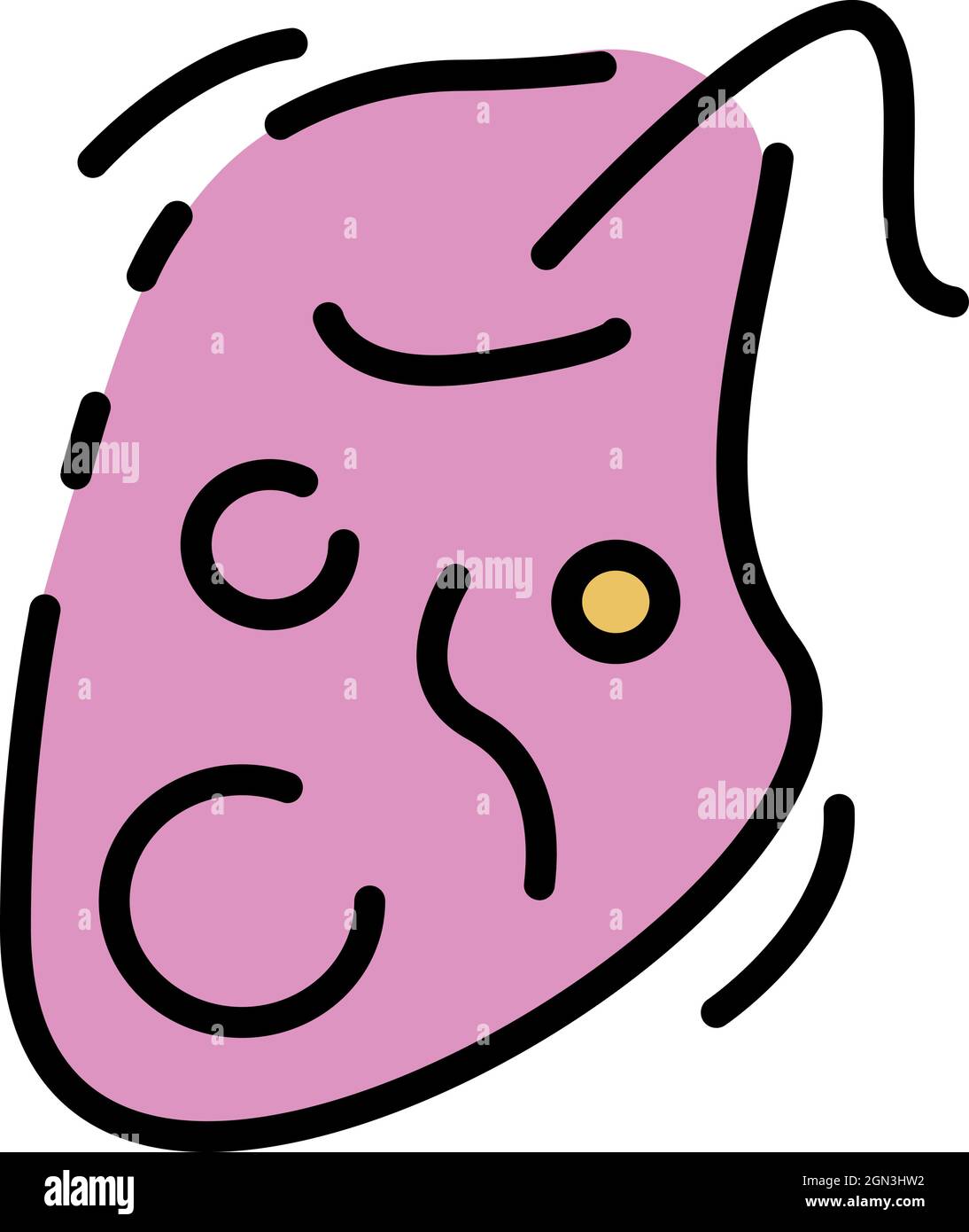 Harmful bacteria icon. Outline harmful bacteria vector icon color flat ...