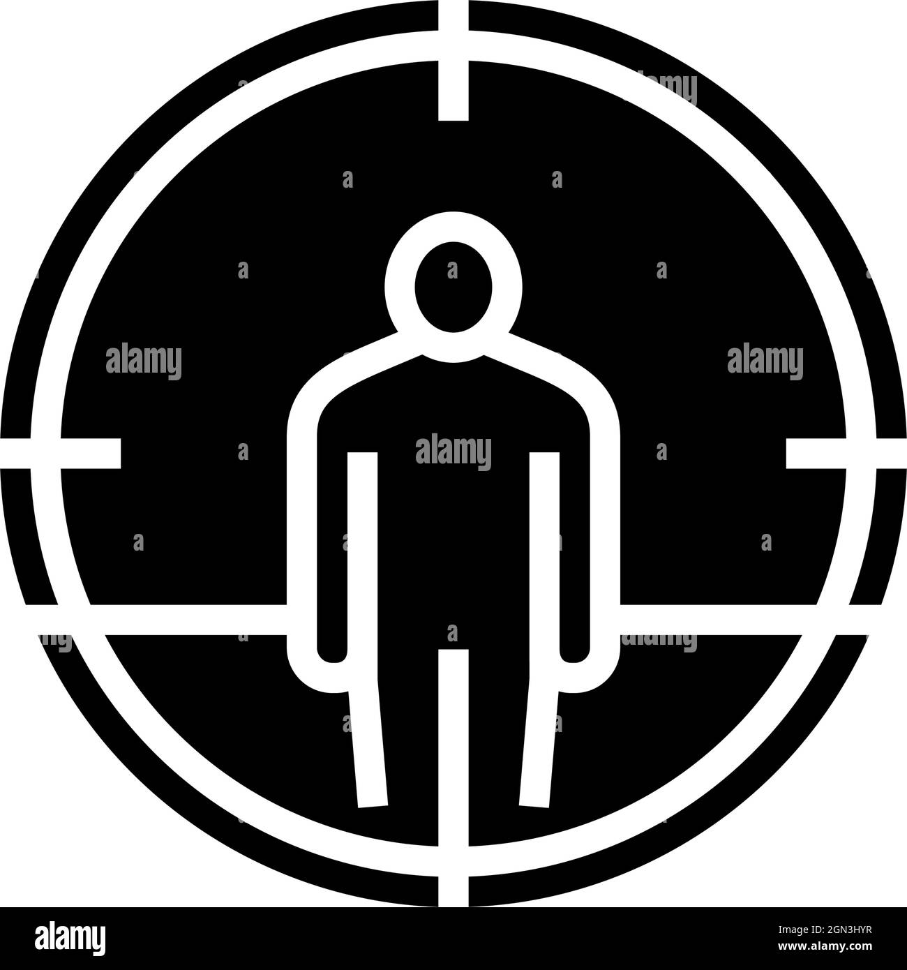 target kill glyph icon vector illustration Stock Vector Image & Art - Alamy