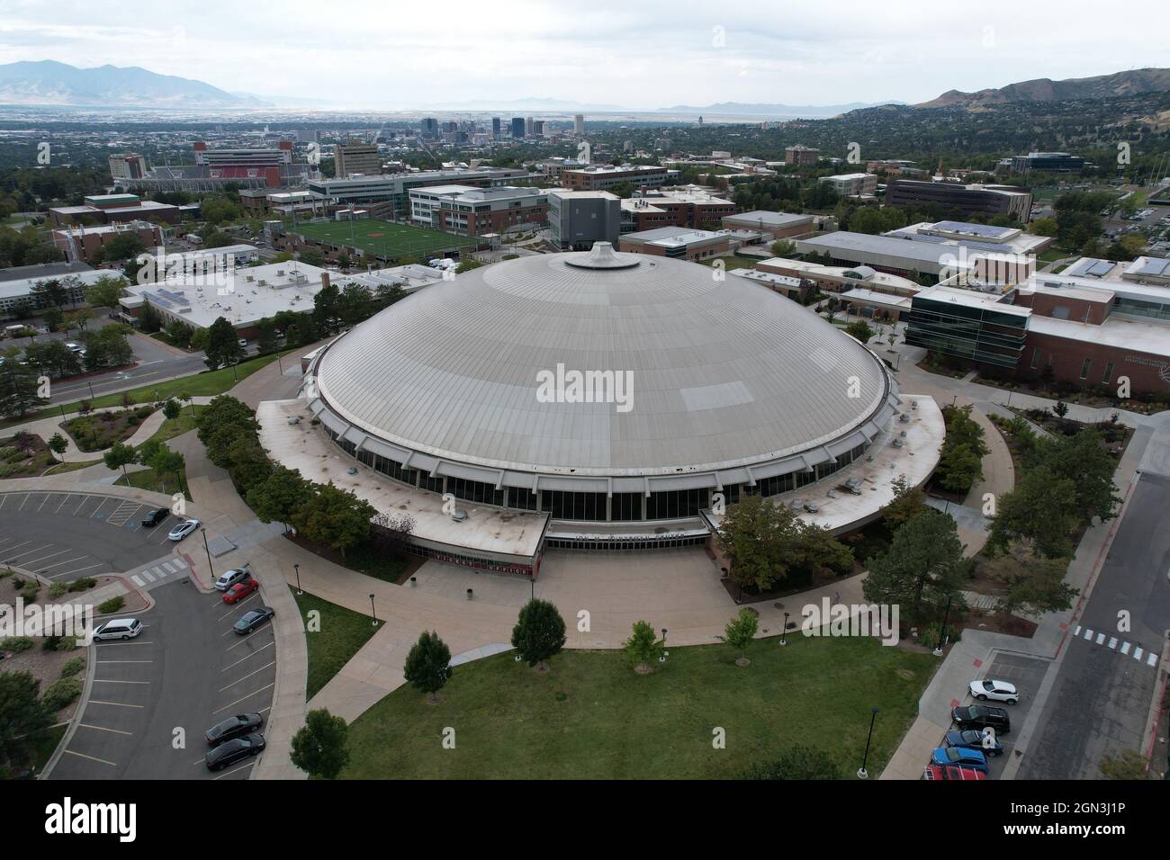 A general view of the Jon M. Huntsman Center on the campus of the