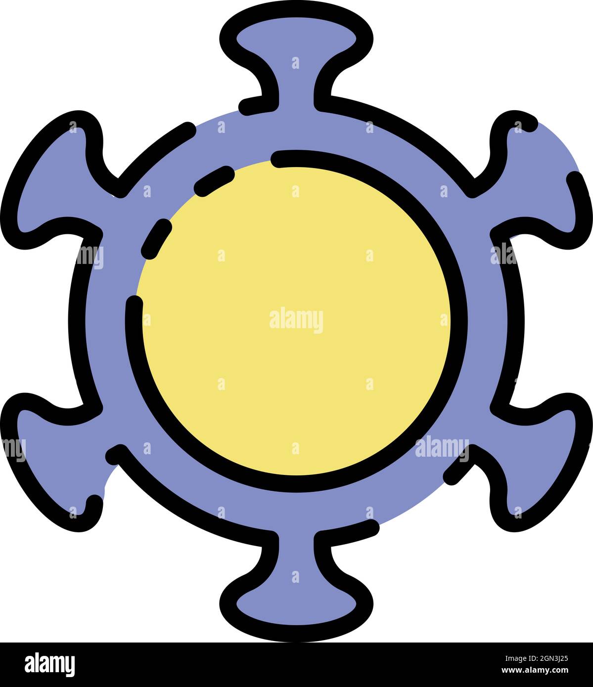 Microbe icon. Outline microbe vector icon color flat isolated Stock ...
