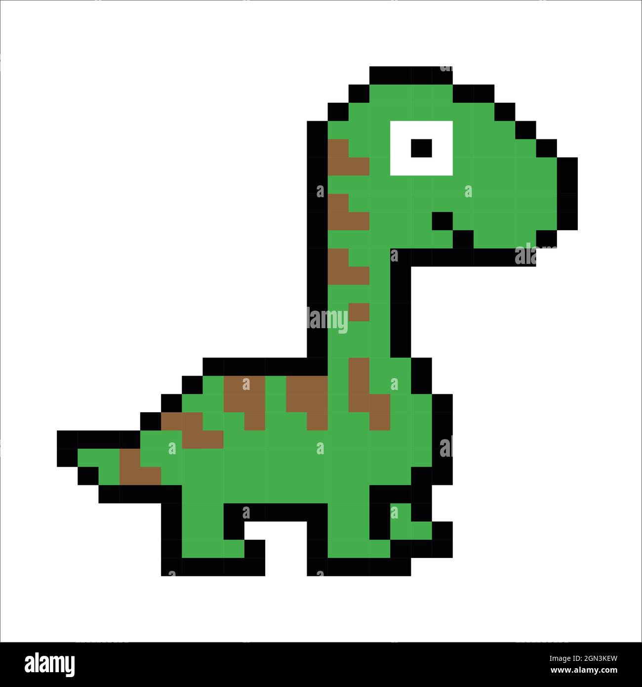 dinosaur Pixel Art isolated on white Background. bit icon. Pixel design  illustration. Pixel art Stock Photo - Alamy